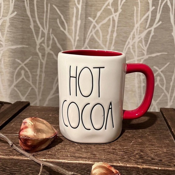 RAE DUNN FARMHOUSE HOME DECOR CERAMIC XMAS CHRISTMAS HOLIDAY HOT COCOA SNOWFLAKE - Picture 2 of 4